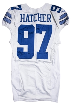 2013 Jason Hatcher Game Used Dallas Cowboys White Jersey Photo Matched To 11/24/2013 